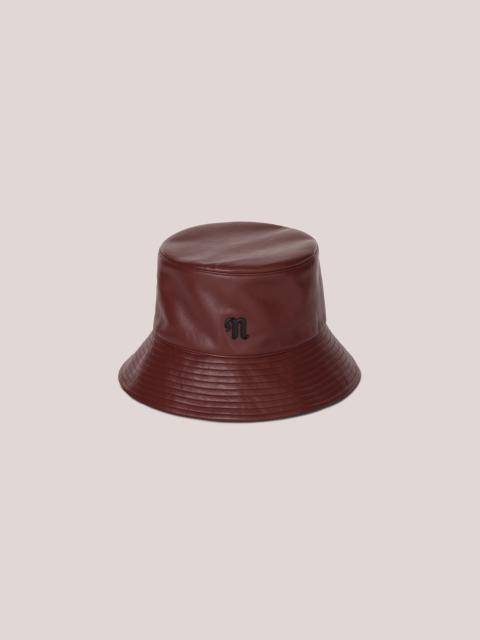 Nanushka CARAN - Regenerated Leather bucket hat - Mahogany