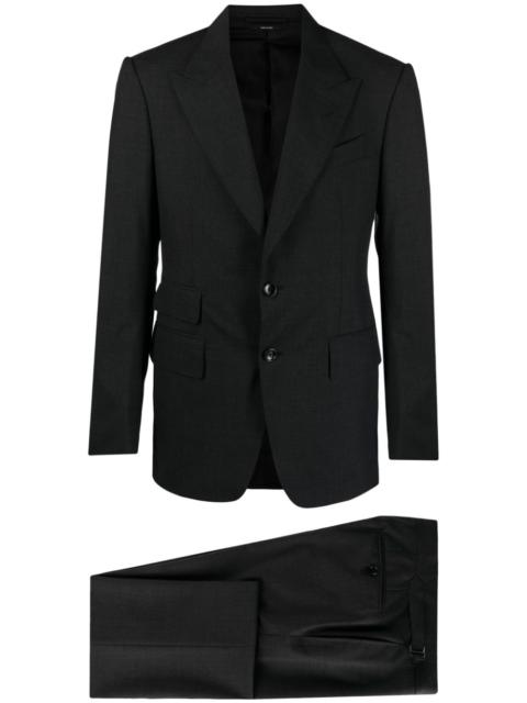 single-breasted wool suit