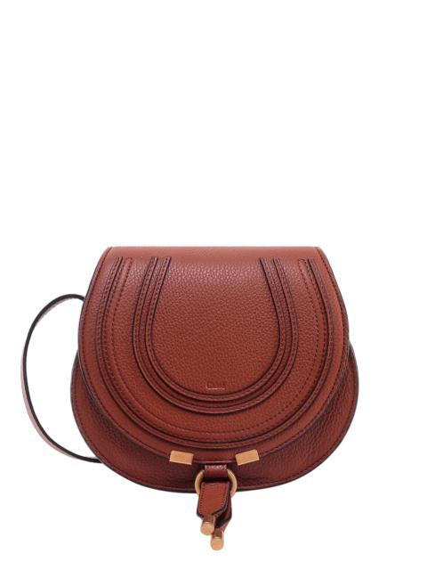 Marcie Small leather shoulder bag with logo engraving