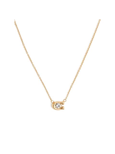 COACH logo-pendant necklace