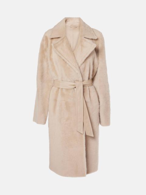 Ulzio belted camel hair coat