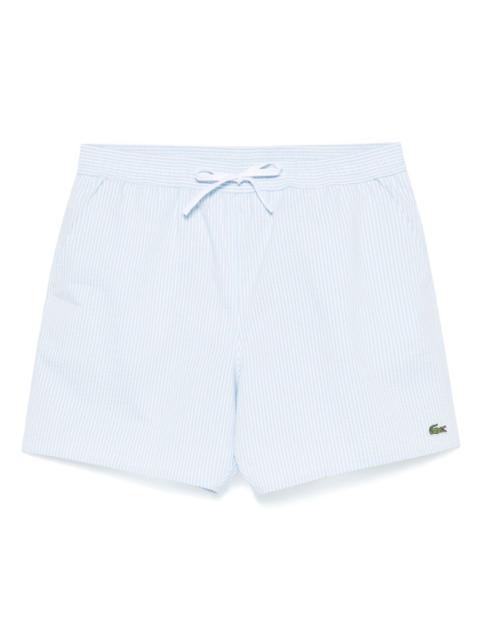 LACOSTE striped swim shorts