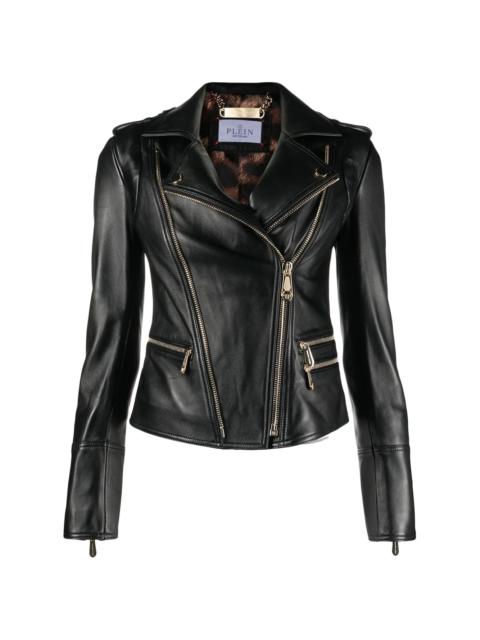 PHILIPP PLEIN Leather Biker jacket