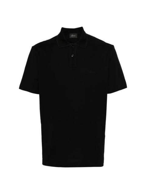 Brioni logo-embroidered cotton polo shirt