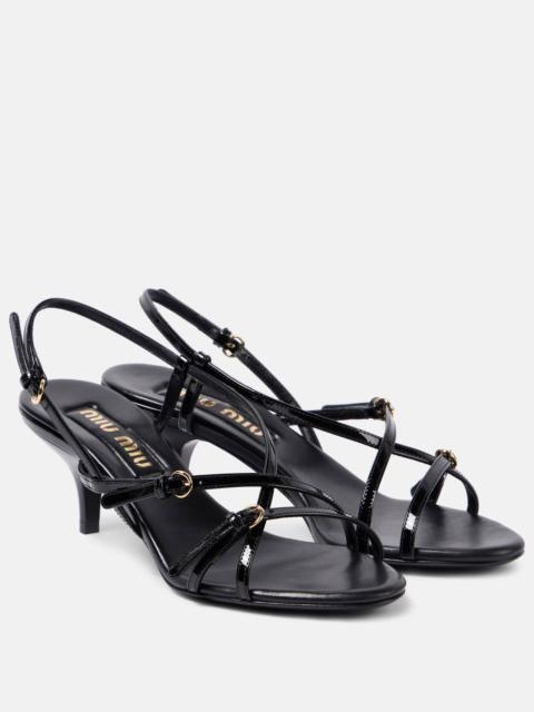 Miu Miu 55 patent leather sandals