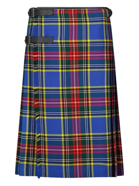 Jean Paul Gaultier leather-strap midi kilt