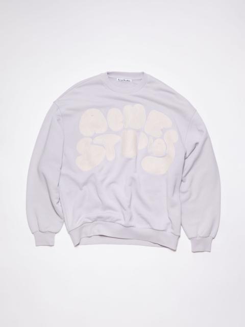 Acne Studios Crew neck bubble logo sweater - Pale lilac