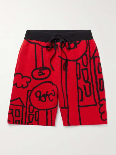 The Elder Statesman + Inner City Arts Cashmere-Jacquard Shorts