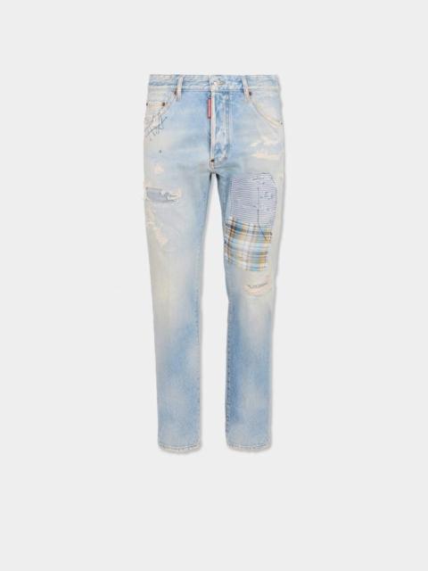 DSQUARED2 PATCHED SUPERLITE TEDDY JEANS
