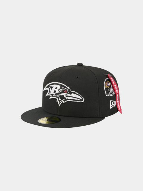 ALPHA INDUSTRIES BALTIMORE RAVENS X ALPHA X NEW ERA 59FIFTY FITTED CAP