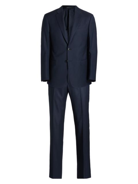 GIORGIO ARMANI Men's Soft Tailored Wool Suit - Solid Medieval