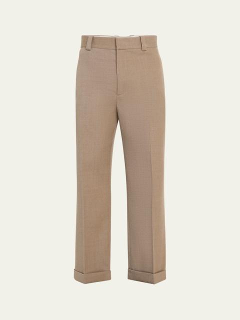 Bottega Veneta Men's Melange Wool Trousers