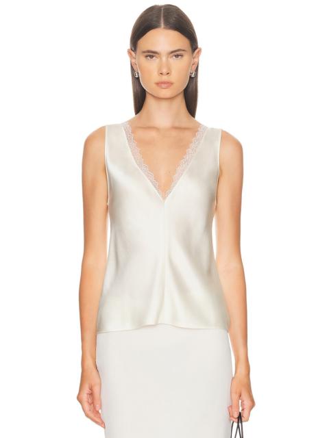 LESET Barb Lace V Neck Tank Top