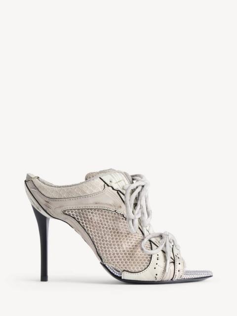 BALENCIAGA Women's Stapler Sandal Heel in Grey
