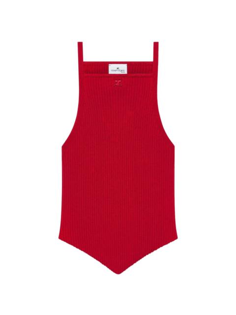 courrèges ribbed-knit tank top