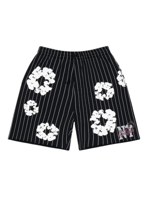 DENIM TEARS Denim Tears Pinstripe Wreath Sweatshort Black