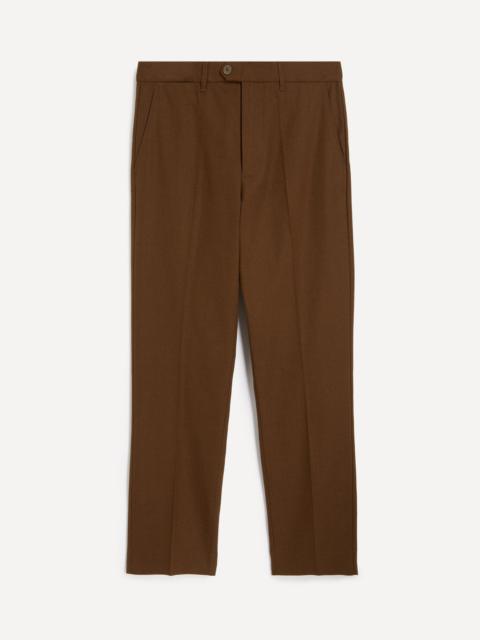PERCIVAL Rust Brown Tailored Linen Trousers