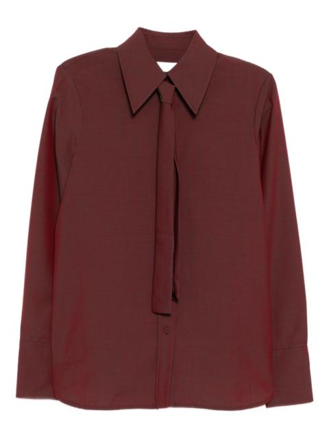 Jil Sander tie poplin shirt