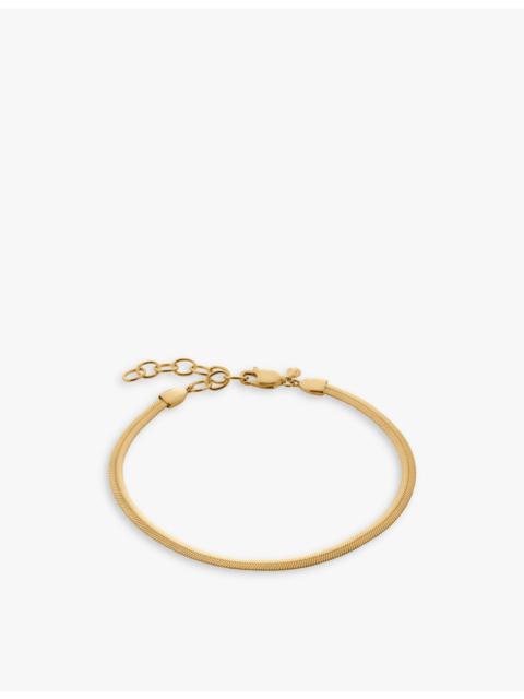 MONICA VINADER 18ct yellow gold-plated sterling-silver snake chain bracelet