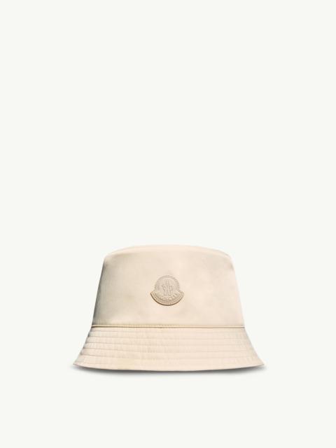 Moncler Leather Logo Gabardine Bucket Hat