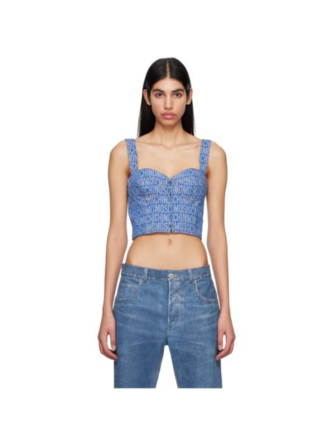 Blue Jacquard Denim Camisole