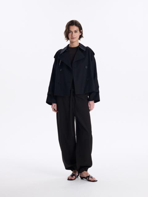 Mackintosh Eyemouth Gabardine Double Breasted Short Trench Coat