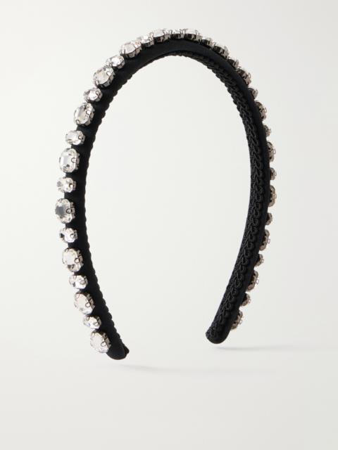 Erdem Narrow Emb Crystal-embellished Woven Headband