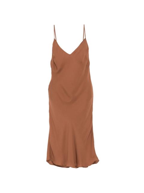 KIKI DE MONTPARNASSE V-back georgette slip dress