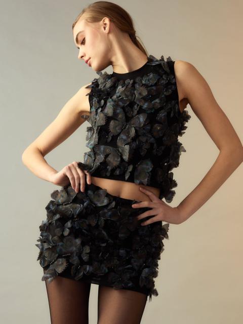CYNTHIA ROWLEY Butterfly Appliqué Skirt