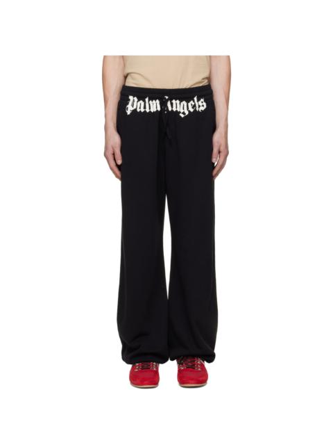 Palm Angels Black Waist Logo Sweatpants