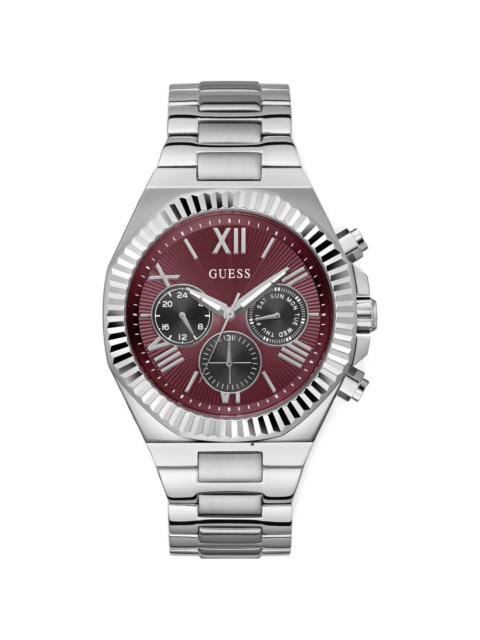 GUESS USA 44mm Stainless Steel multifunction watch