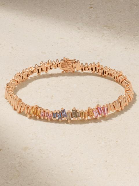 SUZANNE KALAN 18-karat Rose Gold Sapphire Bracelet