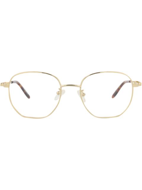 Alexander McQueen Alexander McQueen Round-Frame Metal Optical Frames Gold Gold Transparent (AM0267O-30008679-002)