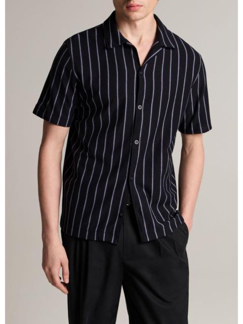 Vince Striped Cotton Terry Cabana Shirt