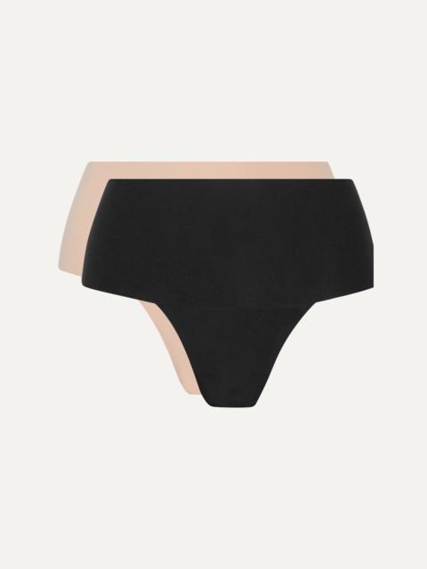 SPANX Undie-tectable Set Of Two Stretch-jersey Thongs