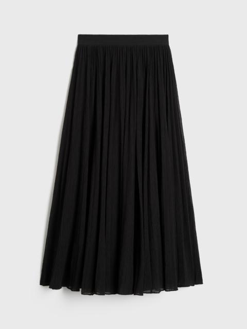 Crinkled plissé skirt black