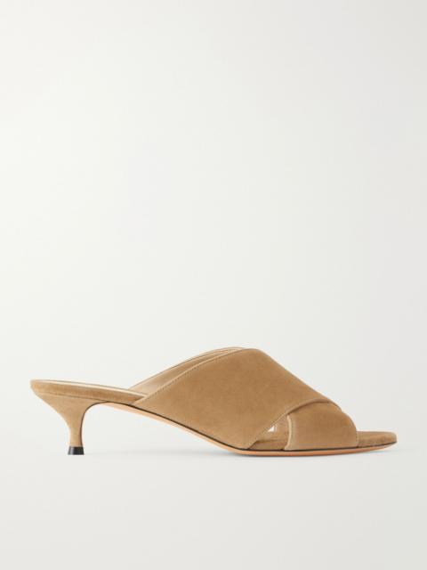 LE MONDE BÉRYL Luca 35 suede sandals Light brown