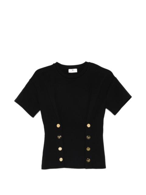 ELISABETTA FRANCHI button-detail T-shirt