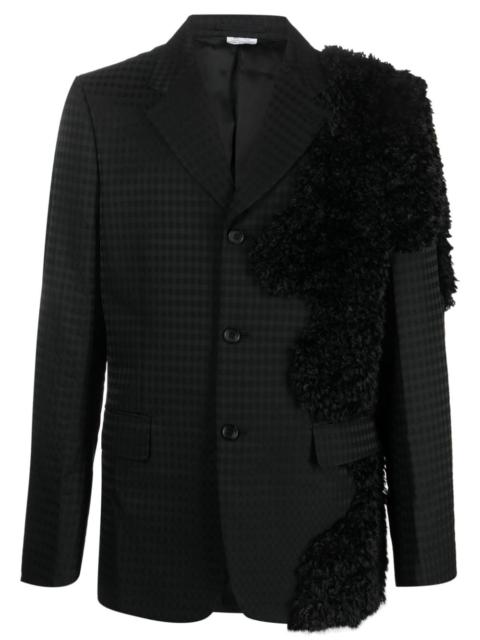 Comme des Garçons Homme Plus check-print shearling-detail blazer