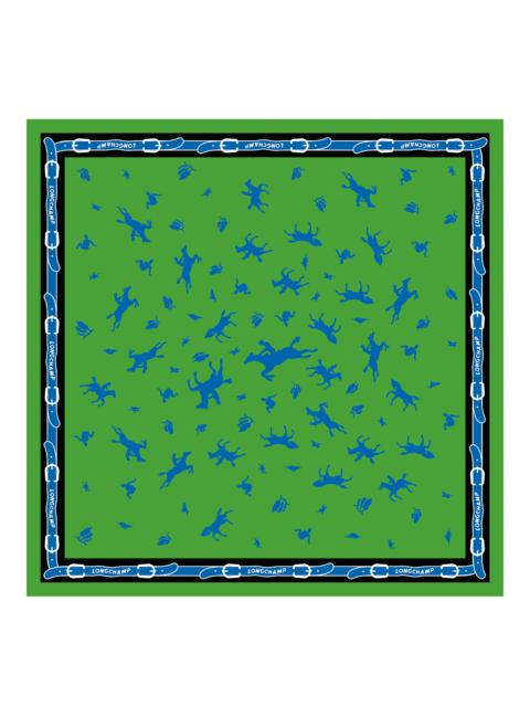 Longchamp Longchamp 80's Silk scarf 50 Lawn/Cobalt - OTHER