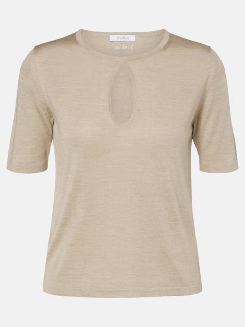 Max Mara Valido silk and cashmere top