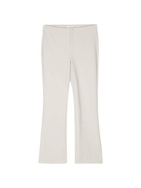 mid-rise flared trousers