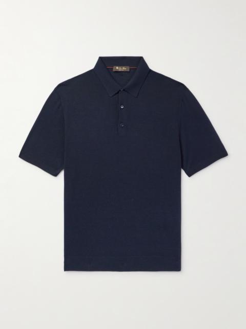 Loro Piana Slim-Fit Wool, Silk and Cashmere-Blend Polo Shirt