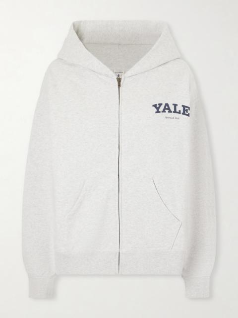 Sporty & Rich Printed Cotton-jersey Zip-up Hoodie