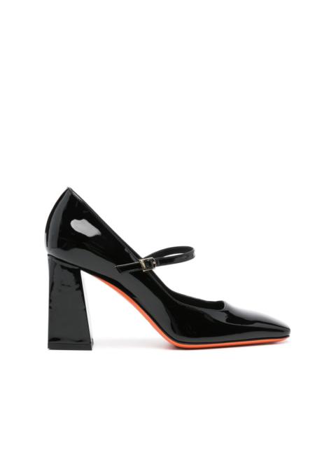 Santoni 85mm leather pumps