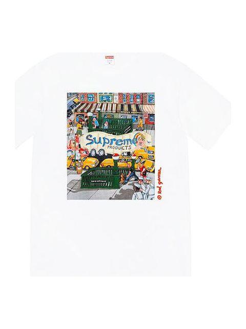Supreme Supreme SS22 Week 19 Manhattan Tee Cartoon Alphabet Pattern Printing Round Neck Short Sleeve Unisex