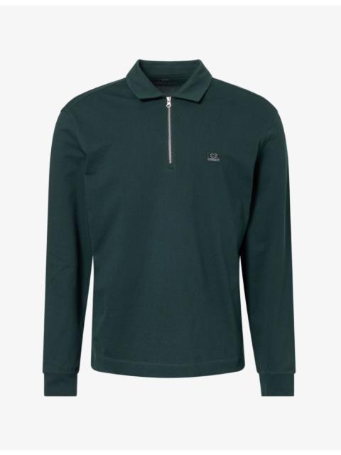 C.P. Company Half-Zip Long Sleeve Cotton-Stretch Top
