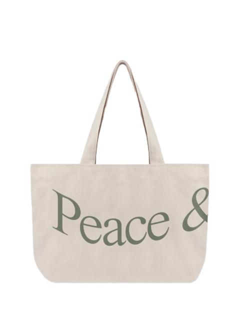 Museum of Peace & Quiet Wordmark Tote Bag Bone