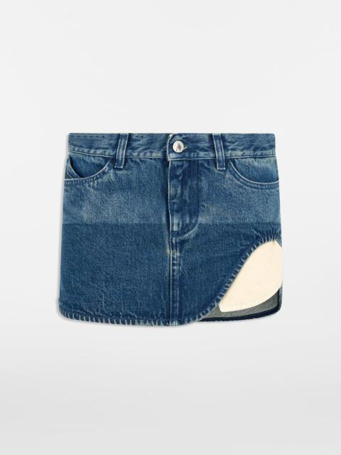 THE ATTICO DEEP BLUE MINI SKIRT