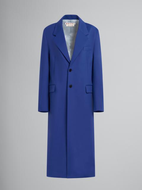 Marni PURPLE SINGLE-BREASTED JERSEY COAT